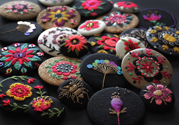 Embroidered brooches — MinaSmoke